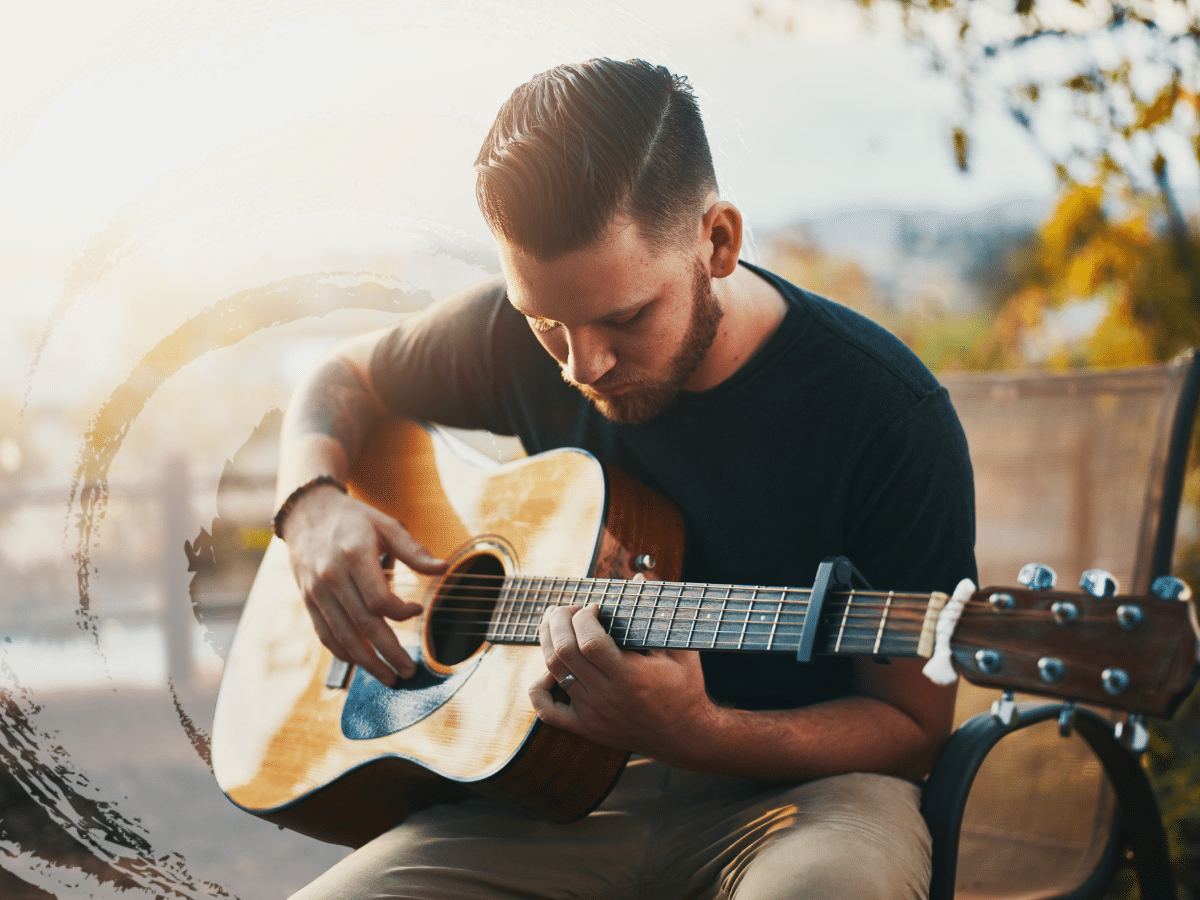 A man playing guitar, symbolizing how some patients may wonder, what is spravato