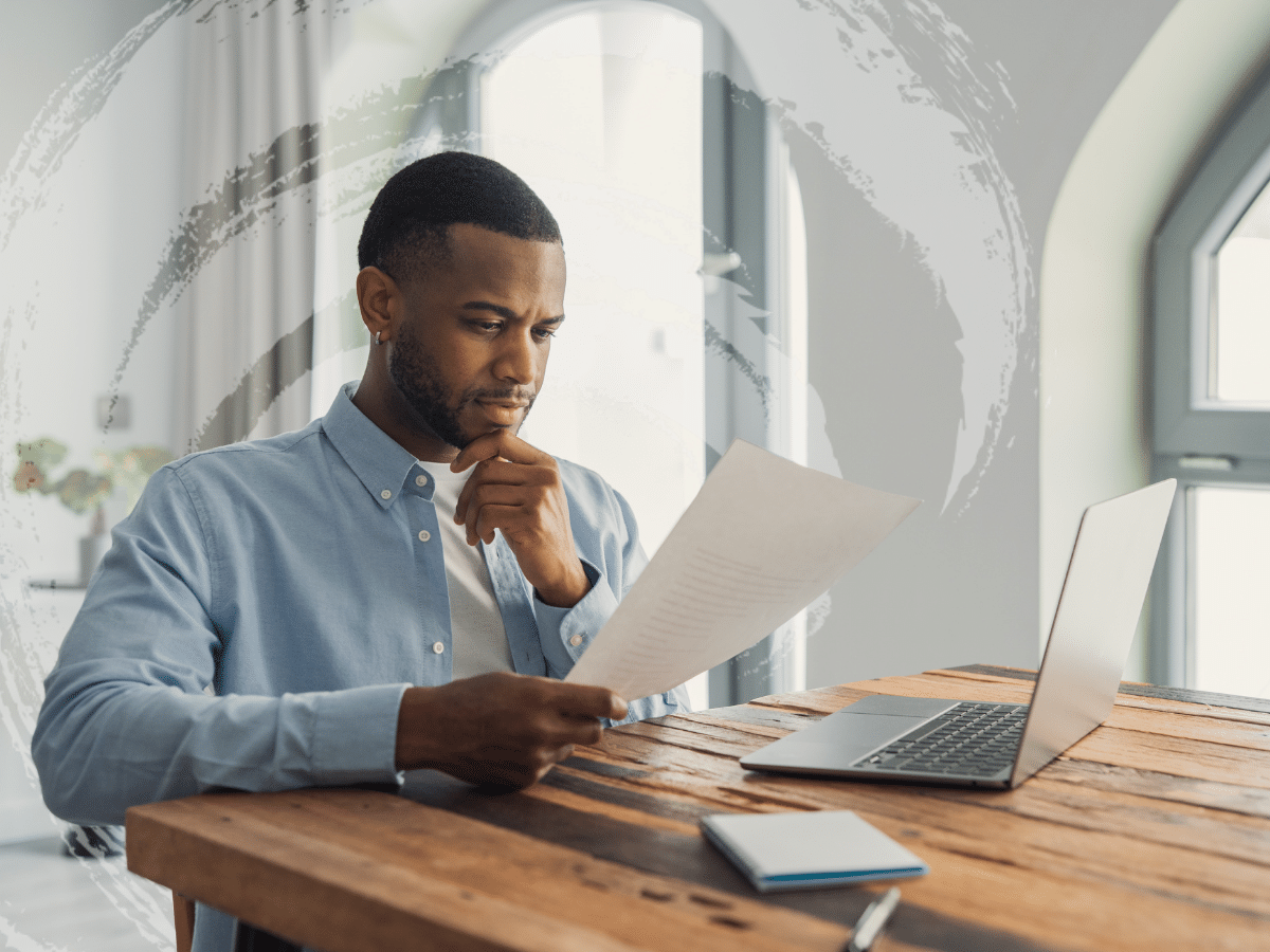 A man working at his desk, symbolizing inattentive ADHD