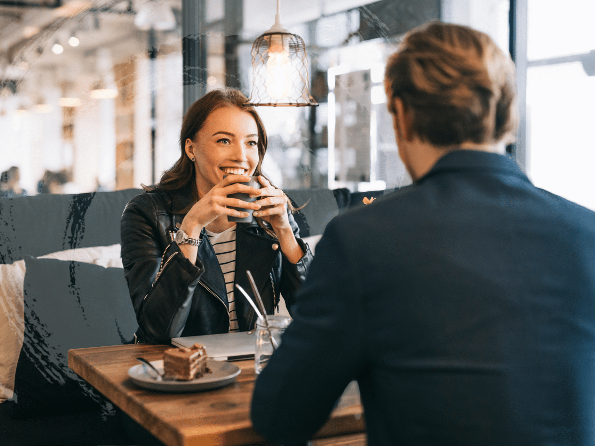 Two people on a date, symbolizing the spotlight effect