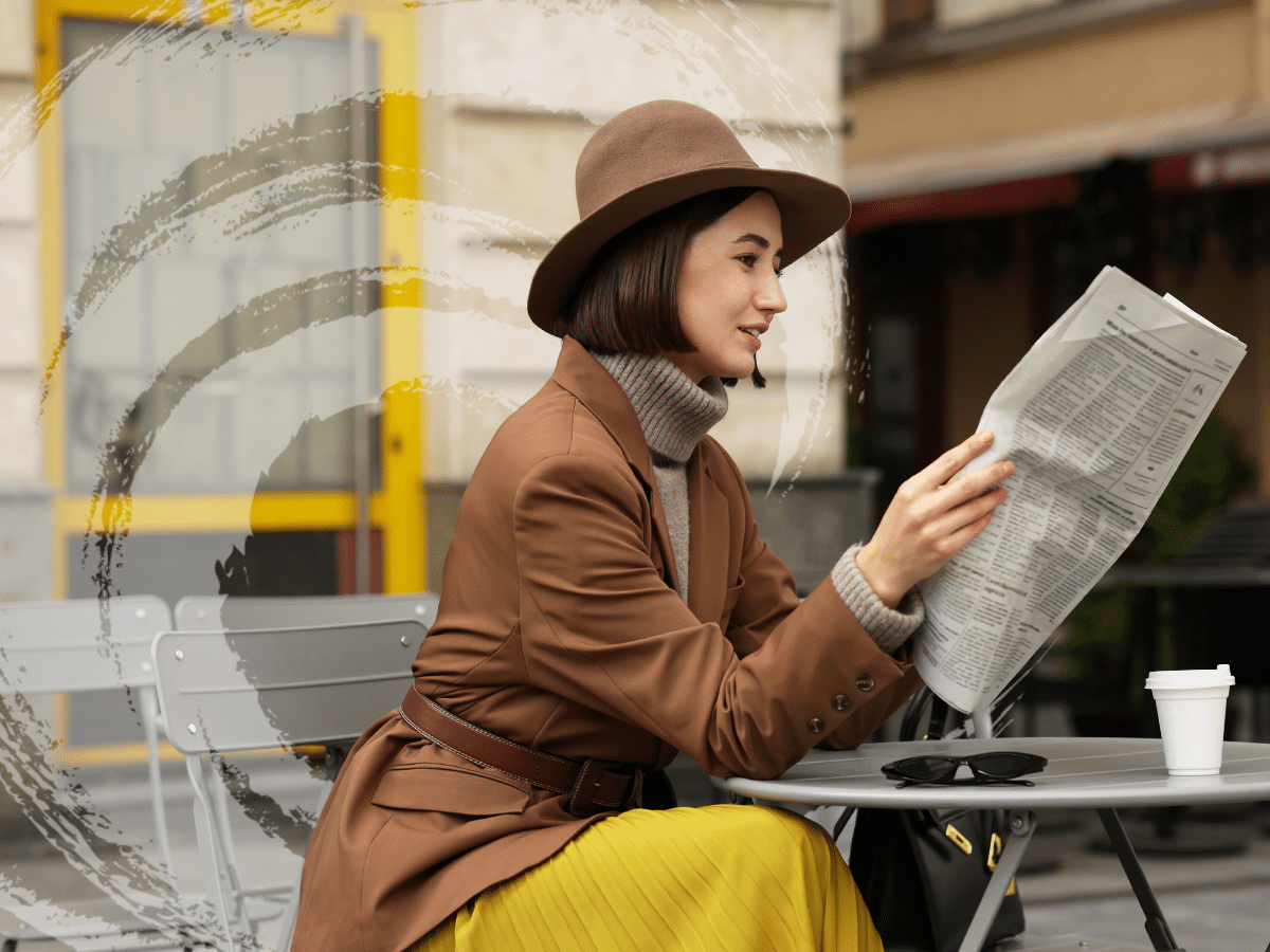 A woman reading a newspaper, symbolizing the question what is adhd