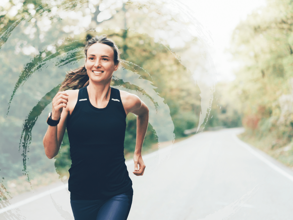 A woman jogging on a path, symbolizing what is ketamine used for